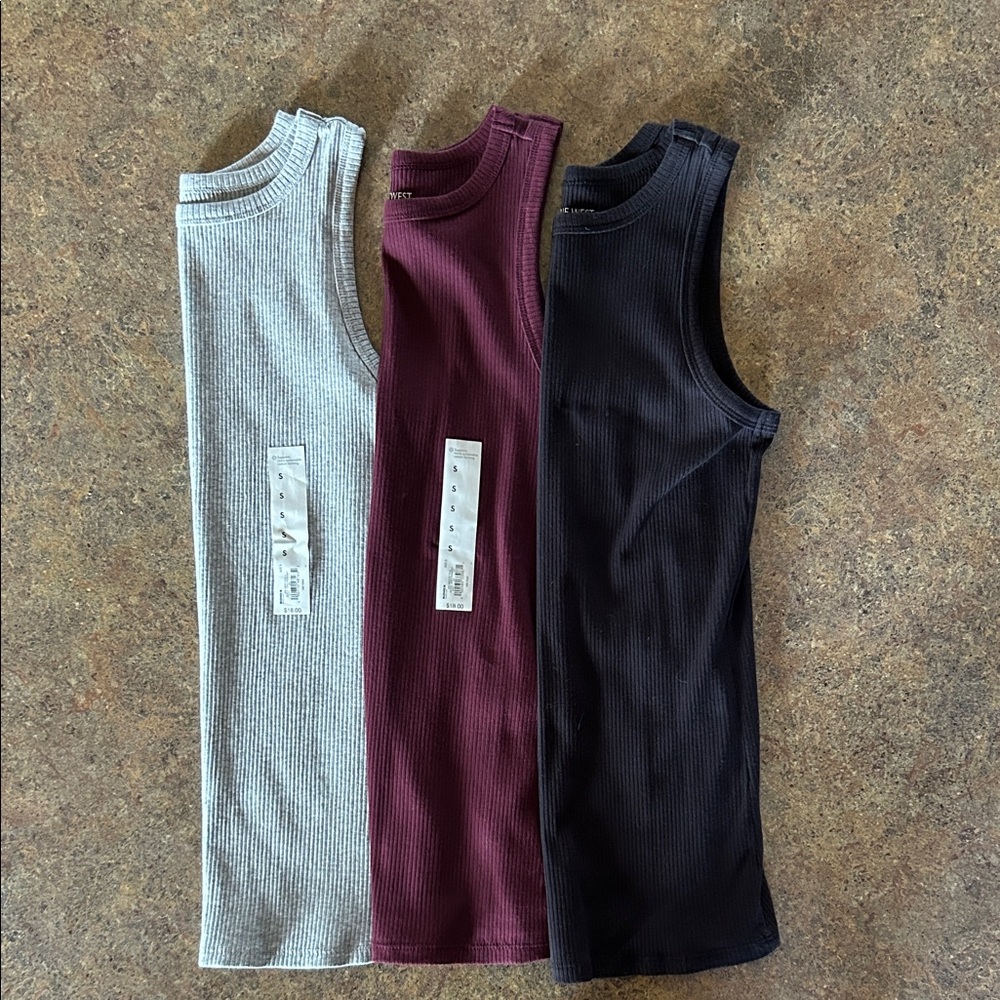 Nine West Tank Tops in Gray, Burgundy, and Black